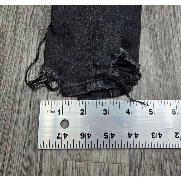 (3/$35) American Eagle Size 4 Curvy High Rise Black Grey Dream Jeans Jeggings - Picture 13 of 13